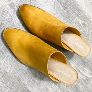Faux Suede Mule Booties-Yellow